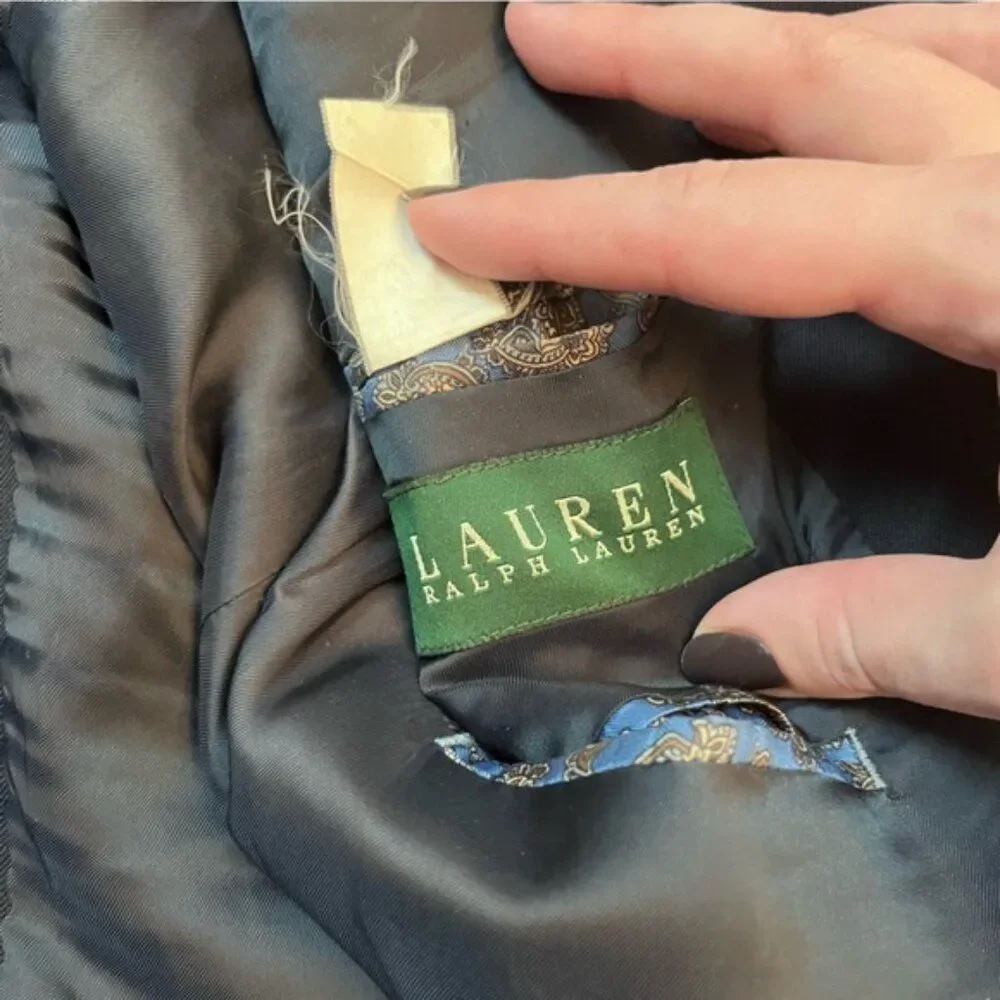 Lauren Ralph Lauren Navy Wool Blazer Size 46 L